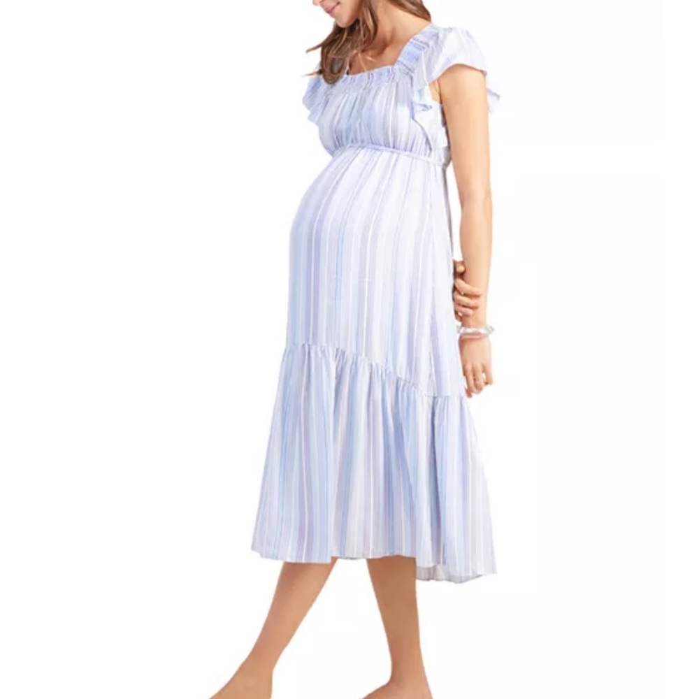 Ingrid & Isabel, Maternity Flutter Slv Midi Dress… - image 2